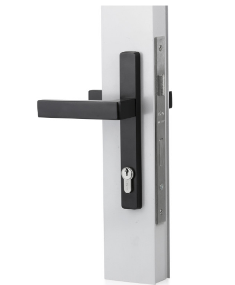 Sylvan Virgo Lever Handle 723 Entrance Kit  Available In 4 Colours : Black Powder Coated ,Silver Pearl ,Satin Nickel ,White Powder Coated