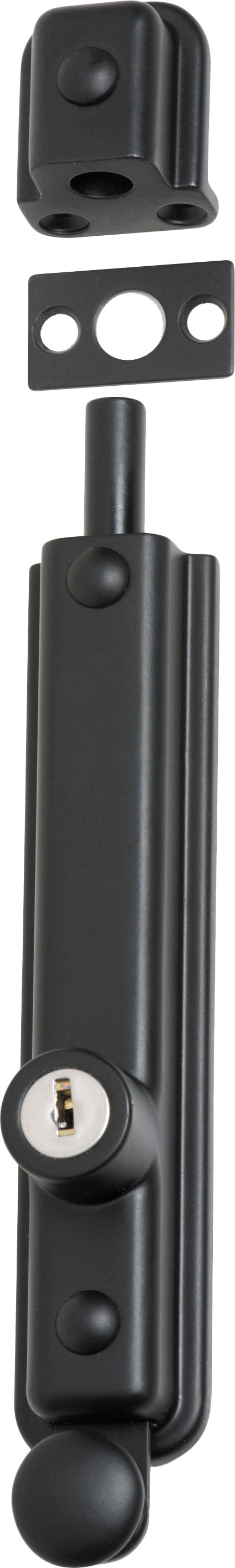 Surface Bolt Locking Zinc Alloy Matt Black H150xW32xP35mm