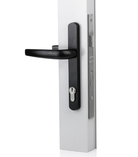 Sylvan Leo Lever Handle 726 Entrance Kit Available In 4 Colours : Black Powder Coated ,Silver Pearl ,Satin Nickel ,White Powder Coated