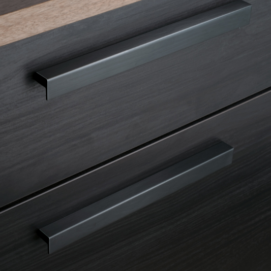 Kethy Square Hook 64mm C to C 75mm O/A Aluminium Available In 3 Colours : Brushed Brass Anodised ,Inox ,Black Anodised Matt#3