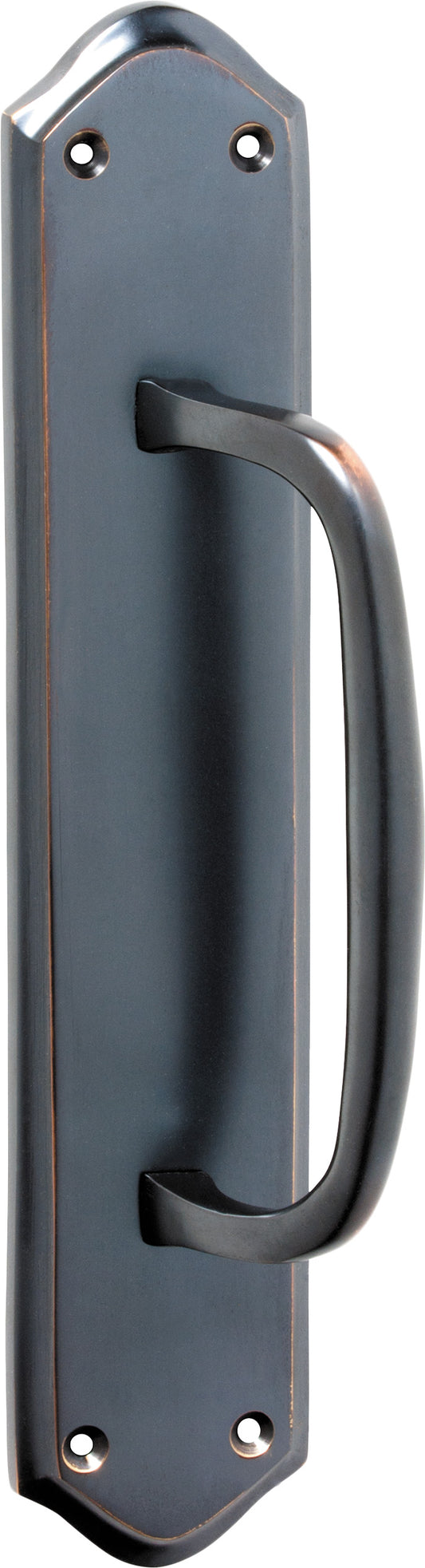 Pull Handle Offset Backplate Antique Copper H250xW50xP50mm