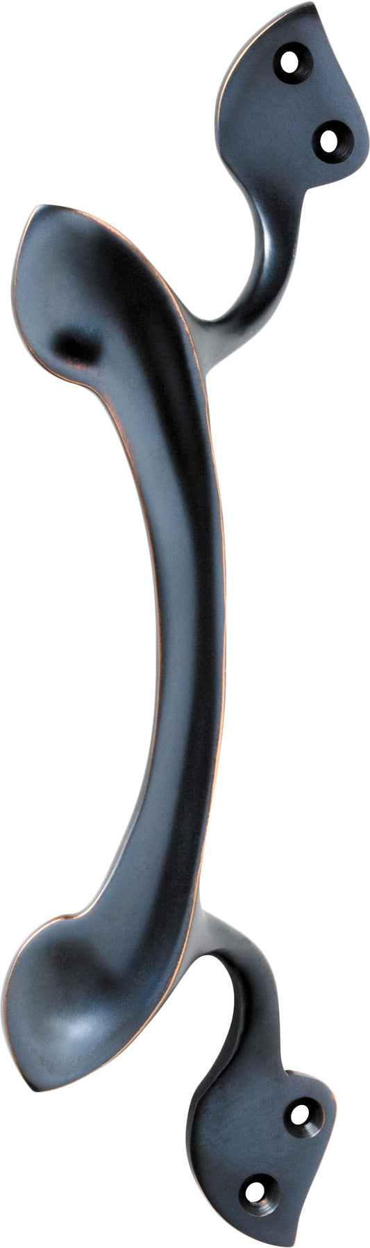 Pull Handle Nouveau Offset Antique Copper H225xW75xP35mm