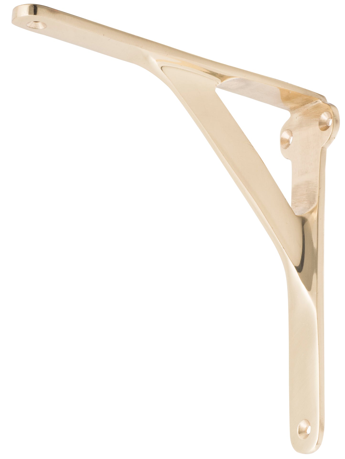 Shelf Bracket Medium Polished Brass H150xP150mm
