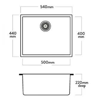 MERCER DURO GRANITE (LUCCA, BOLOGNA) SINGLE BOWL IN CONCRETE & WHITE.