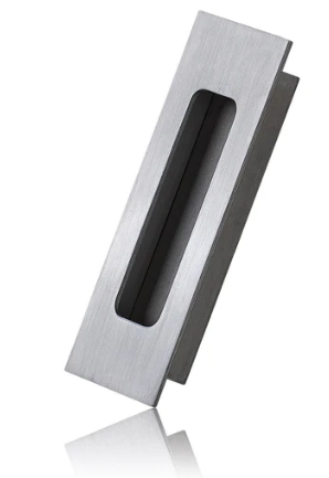 Mardeco 1145 Flush Pull CC Size 224mm x Overall Size 252mm x Depth 13mm - Available In 4 Colours  : Black ,Brushed Nickel ,Brushed Satin Chrome ,Satin Chrome