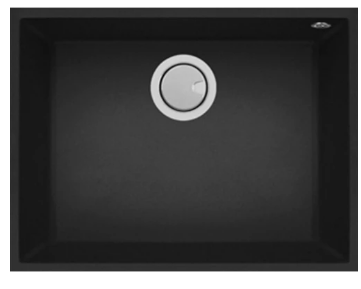 MERCER DURO GRANITE ( RAVENNA ,TRIESTE ,PERUGIA ) SINGLE BOWL BLACK. CONCRETE & WHITE.