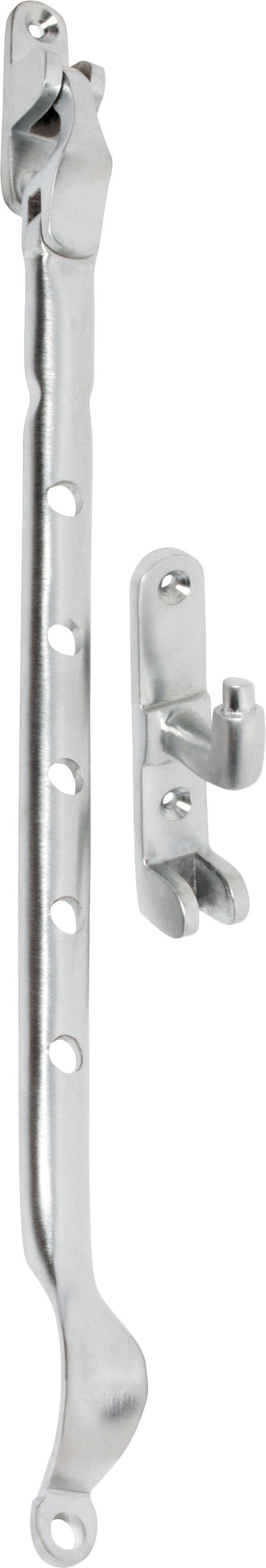 Casement Stay Sidemount Satin Chrome L300mm
