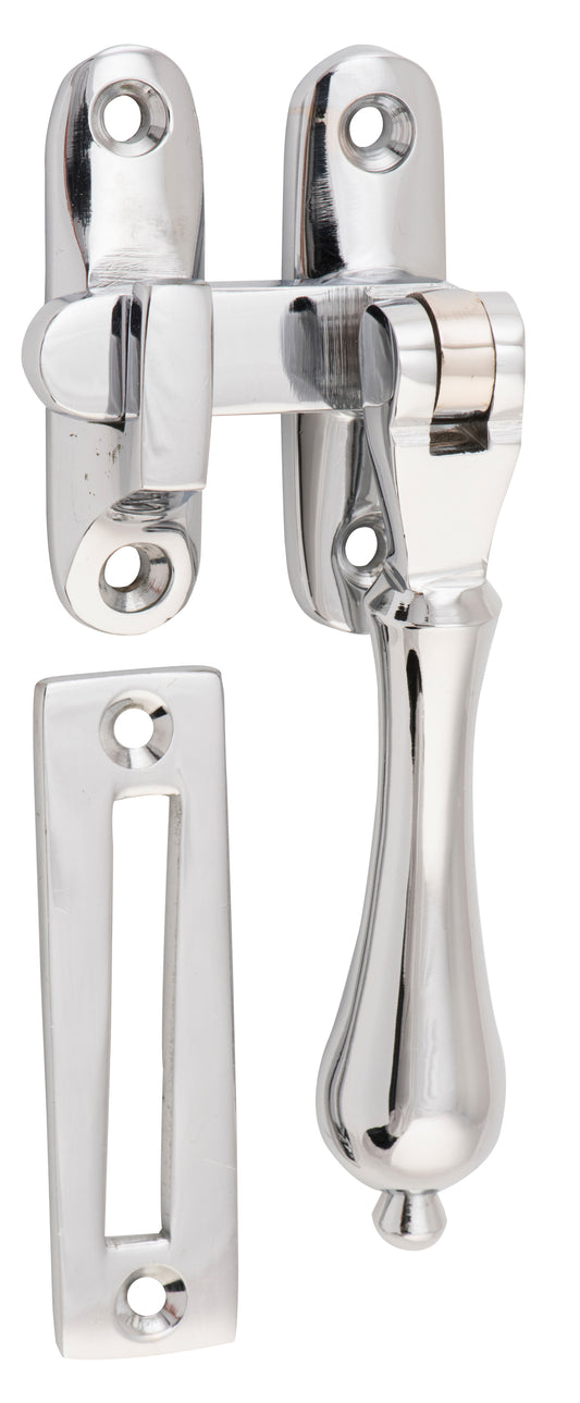 Casement Fastener Teardrop Long Throw Chrome Plated W50xP30mm Drop 95mm