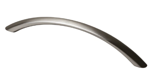 ELITE BIG BOW HOLE CENTRE 128MM ( LENGTH 145MM x HEIGHT 26MM x WIDTH 10MM ) AVAILABLE IN 4 COLOURS : CHROME PLATED ,BRUSHED NICKEL ,MATT CHROME PLATED ,SATIN NICKEL