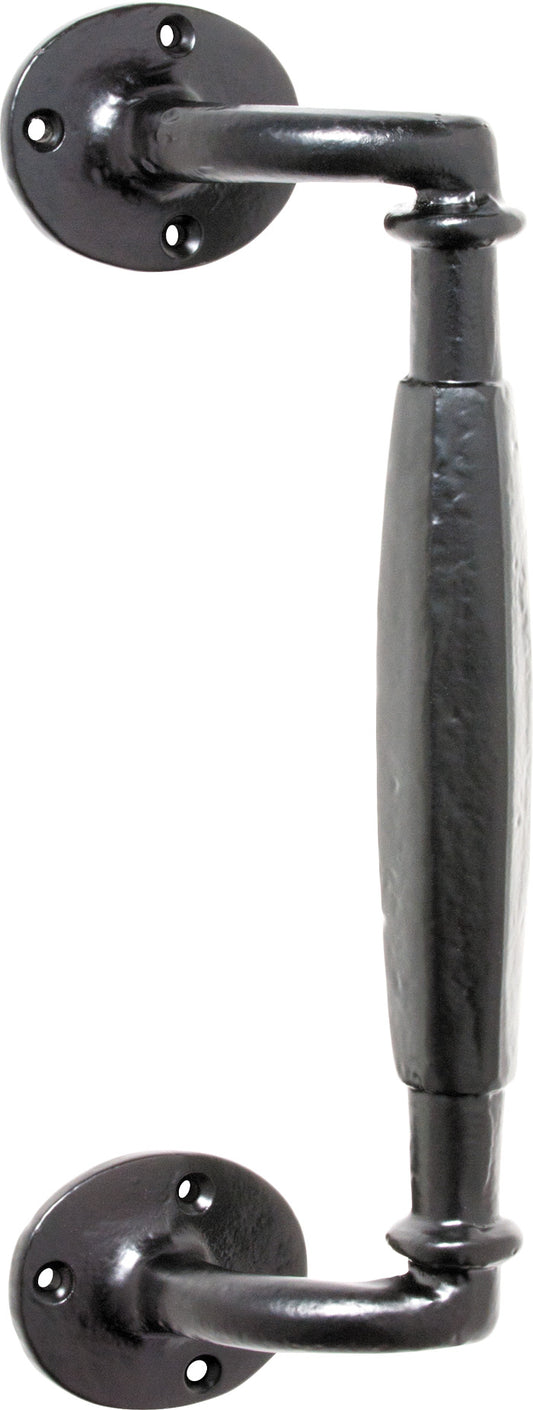 Pull Handle Iron Offset Matt Black H265xP60mm