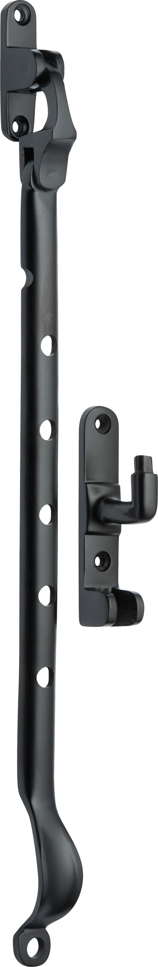 Casement Stay Sidemount Matt Black L300mm