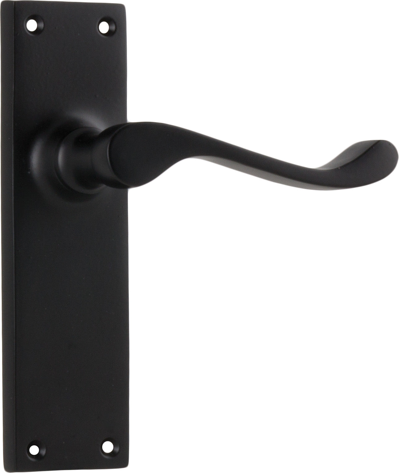 Door Lever Victorian Latch Pair Matt Black H152xW42xP59mm