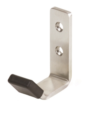 Jaeco Solid Square Robe Hook Rubber Tip 304 Stainless steel