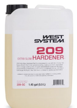 West Systems 209 Hardener 333 ml,1.33Litres,3.35Litres,6.7Litres