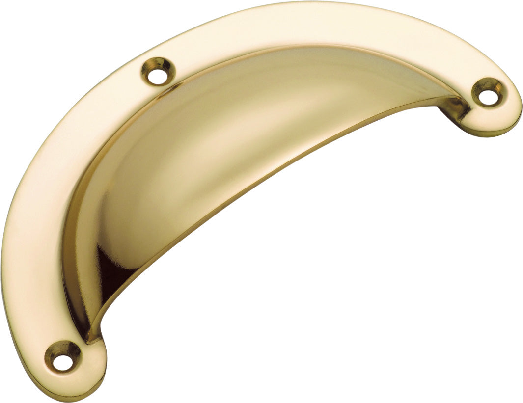 Drawer Pull Classic Large Unlacquered Polished Brass L100xH40mm