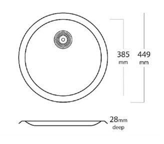 MERCER ER101 MILANO ROUND PREP BOWL TOP & UNDER MOUNT