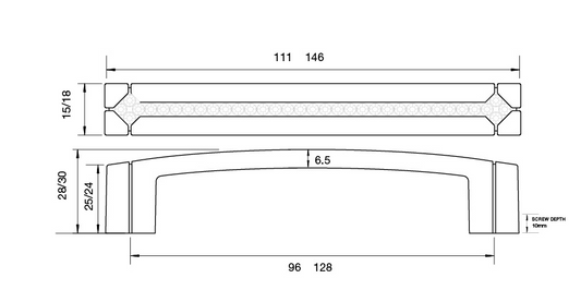Kethy Polaris Handle Multi Stone Polished Chrome Available in 2 Sizes : 96mm ,128mm