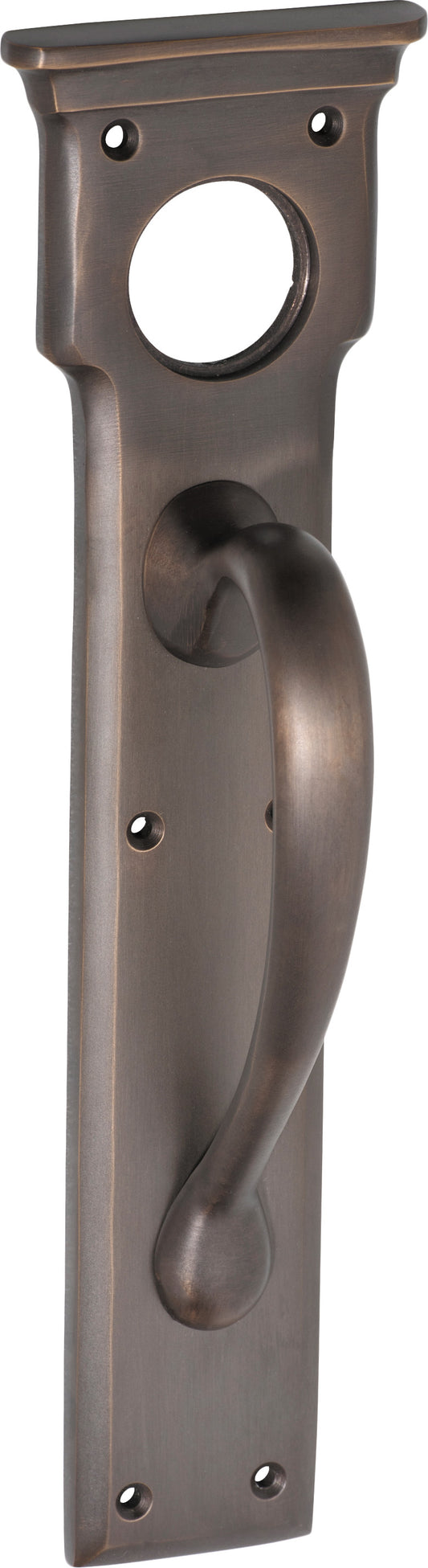 Pull Handle Cylinder Hole Antique Brass H255xW70xP57mm