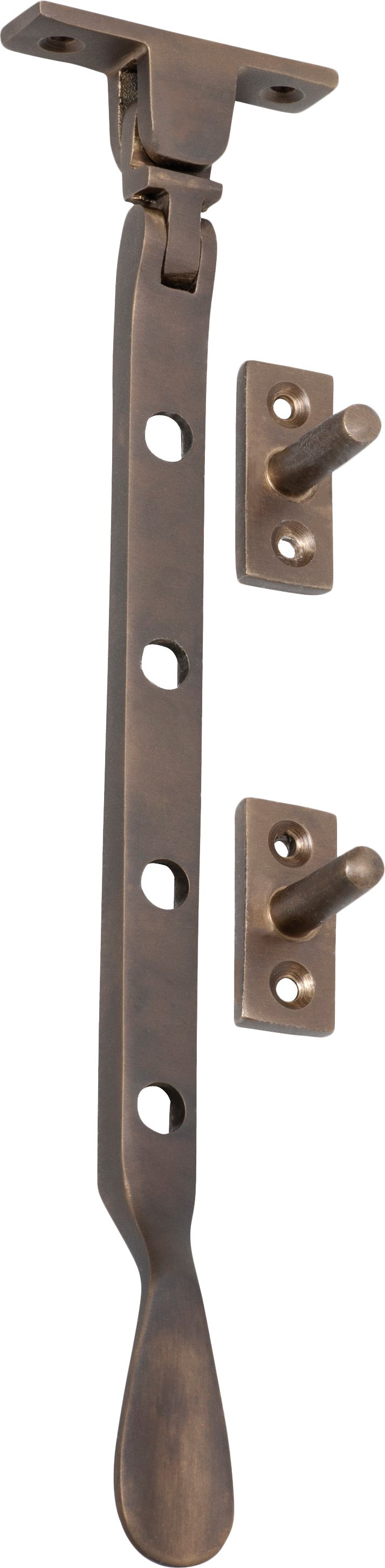 Casement Stay Base Fix Small Antique Brass L200mm