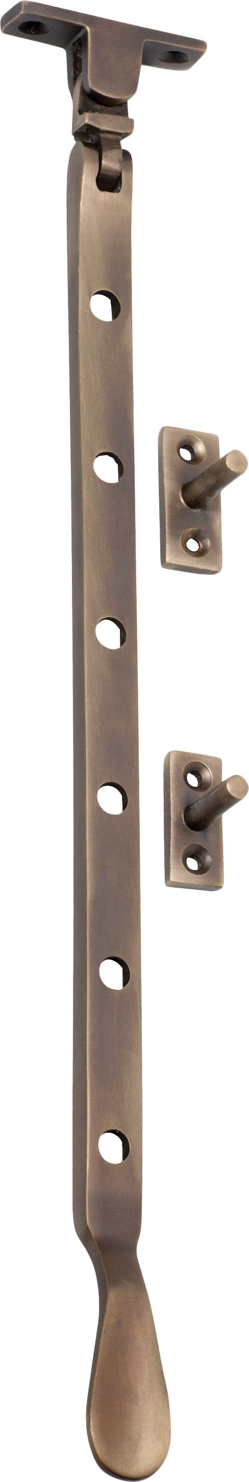 Casement Stay Base Fix Large Antique Brass L300mm