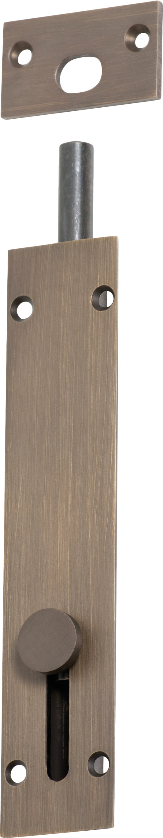 Barrel Bolt Reverse Antique Brass L150xW32mm