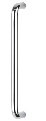 Drake & Wrigley 1425 Solid 'D' Style Pull Handle Length 250mm In 6 Colours : Black ,Chrome ,Florentine Bronze ,Brass Plate ,Satin Chrome Plate ,Stainless Steel