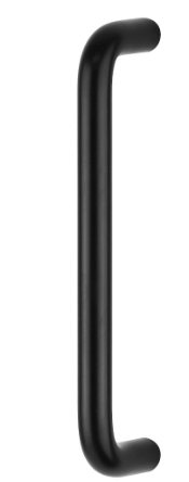 Drake & Wrigley 1425 Solid 'D' Style Pull Handle Length 200mm In 6 Colours : Black ,Chrome ,Florentine Bronze ,Brass Plate ,Satin Chrome Plate ,Stainless Steel