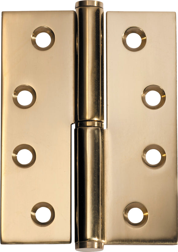 Hinge Lift Off Left Hand Polished Brass H100xW75xT2.5mm