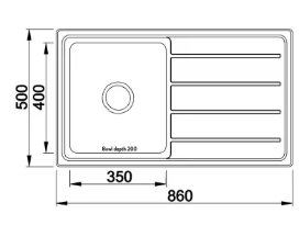 MERCER EVERGLADE SINGLE BOWL WITH DRAINER REVERSIBLE
