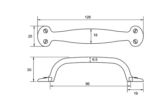 Kethy Handle 96mm C to C Distressed Available in 6 Colours : Antique Pewter,Matt Nickel,Polished Chrome, Rustic Brass,Rustic Copper,Satin Chrome