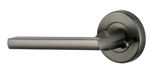 Sylvan Asti Privacy & Wardrobe Lever Handle Set Satin Nickel and Graphite Finish