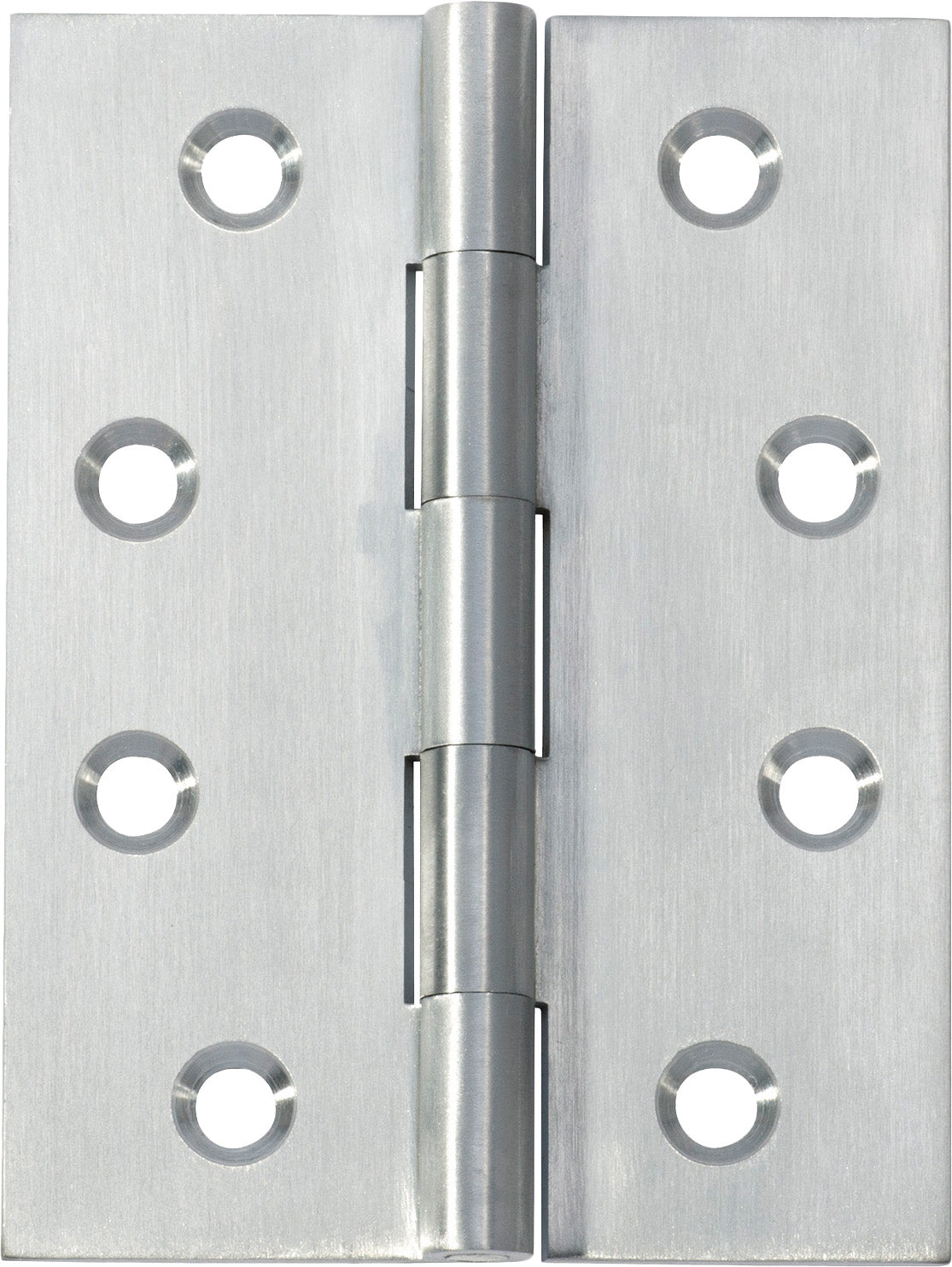 Hinge Fixed Pin Satin Chrome H100xW75xT3mm