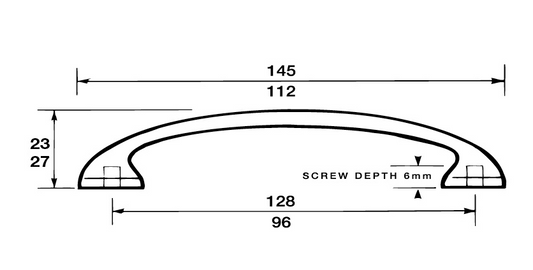 Kethy Elegant Handle 96mm & 128mm Brushed Nickel