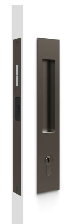 Mardeco 8104 M Series Flush Pull Euro Lock Set - Available In 7 Colours : Black ,Bronze ,Brushed Nickel ,Brushed Satin Chrome ,Polished Chrome ,Satin Brass ,Satin Chrome