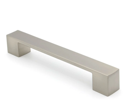 ELITE ROMANA BLOCK HANDLE BRUSHED NICKEL MATT HOLE CENTRE AVAILABLE IN 4 SIZES : 128MM ,192MM ,256MM ,320MM