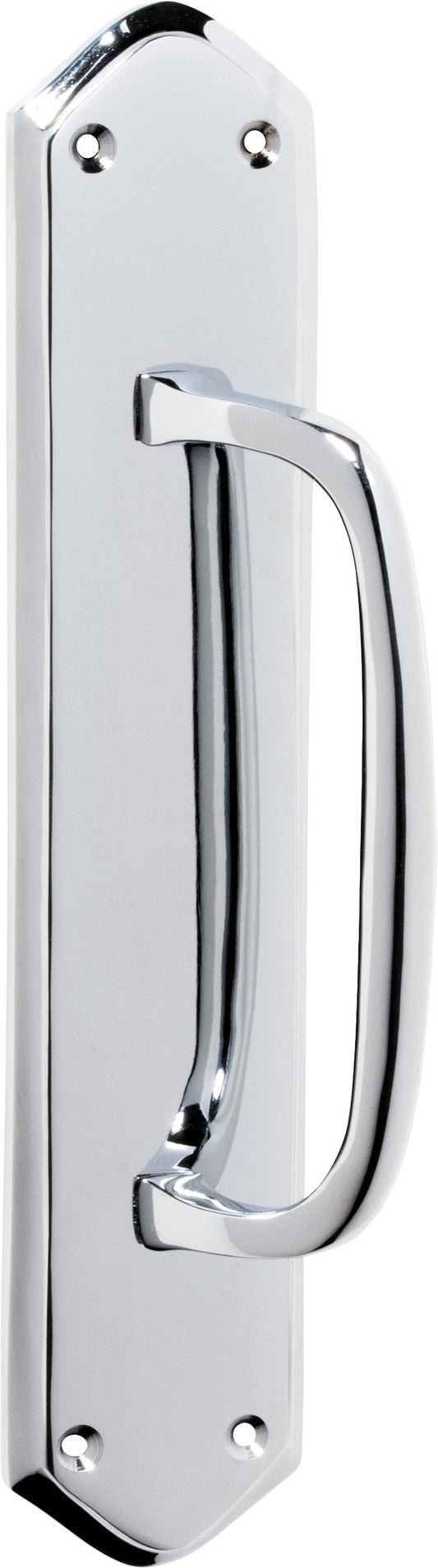 Pull Handle Offset Backplate Chrome Plated H250xW50xP50mm