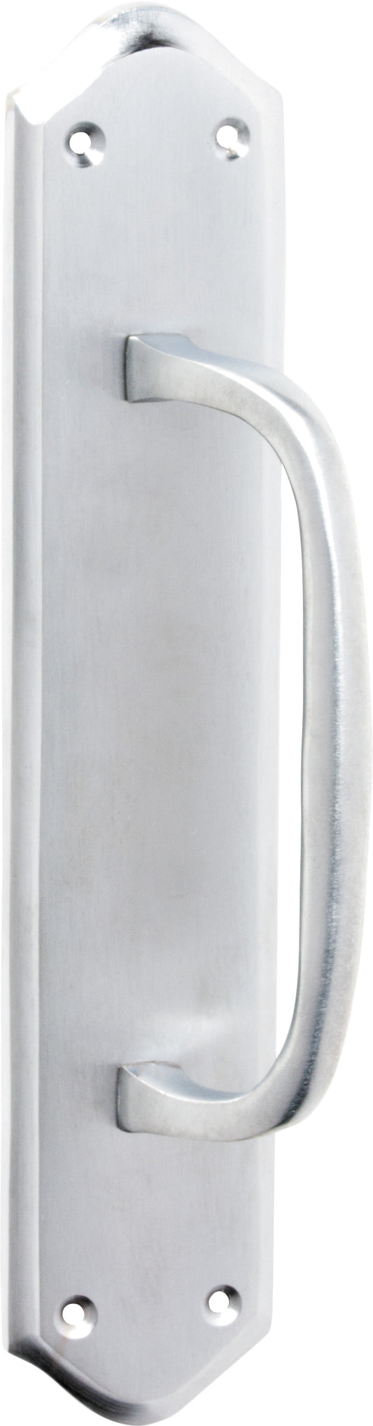 Pull Handle Offset Backplate Satin Chrome H250xW50xP50mm
