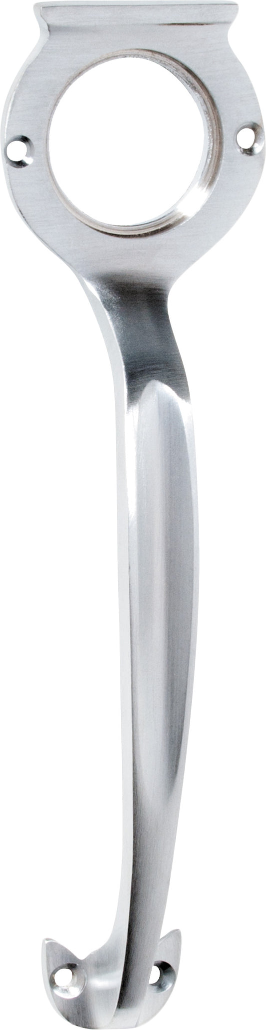 Pull Handle Cylinder Hole Satin Chrome H185xW50xP28mm