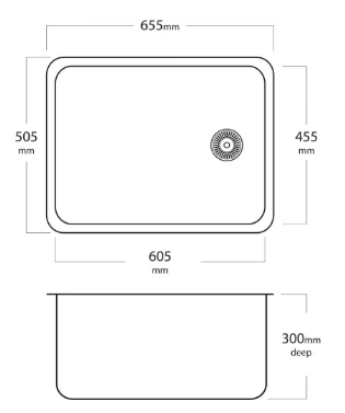 MERCER EL104 GRANDE MAX LAUNDRY BOWL UNDER MOUNT WITH & WITHOUT OVERFLOW 304 & 316