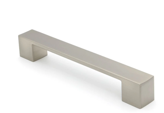 ELITE ROMANA BLOCK HANDLE HOLE CENTRE 128MM ( LENGTH : 164MM x HEIGHT : 25MM x WIDTH : 21MM ) MATT CHROME