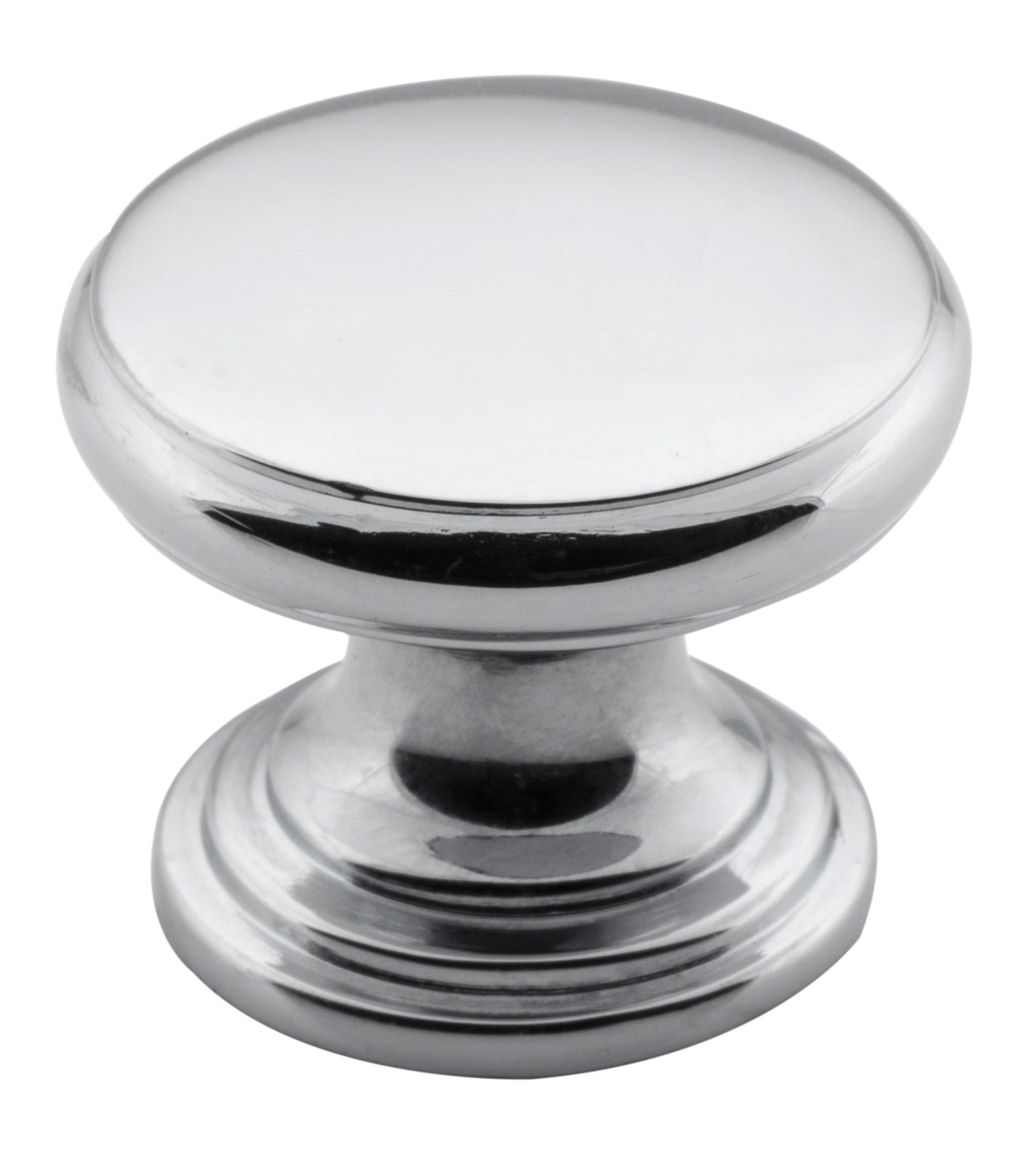 Cupboard Knob Flat Chrome Plated D25xP20mm