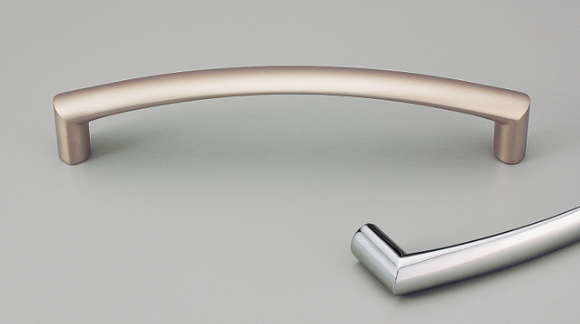 Kethy Arched D Handle 128mm Satin Chrome & Stainless Effect