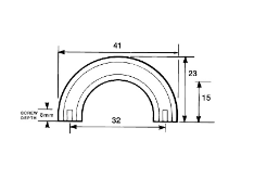 Kethy C Handle 32mm Polished Chrome & Satin Chrome
