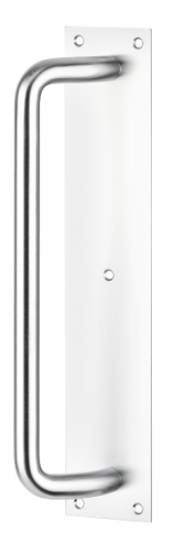 Drake & Wrigley 1466 Offset Handle On Plate Length 300mm In 6 Colours : Chrome ,Florentine Bronze ,Brass Plate ,Satin Chrome Plate ,Stainless Steel ,Black