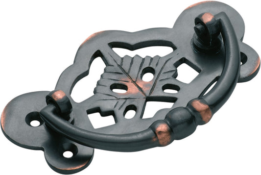 Cabinet Pull Handle Maple Leaf Antique Copper H45xW88mm