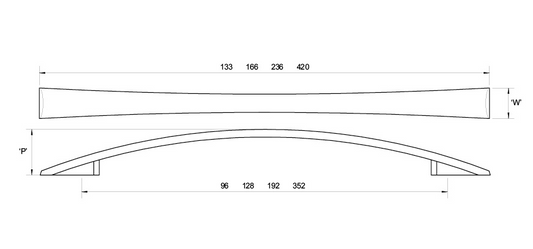 Kethy Loftus Handle C to C Polished Chrome Available in 3 Sizes : 96mm ,128mm ,192mm