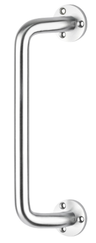 Drake & Wrigley 1467 Solid Offset 'D' Style Pull Handle Length 250mm In 6 Colours : Chrome ,Florentine Bronze ,Brass Plate ,Satin Chrome Plate ,Stainless Steel ,Black