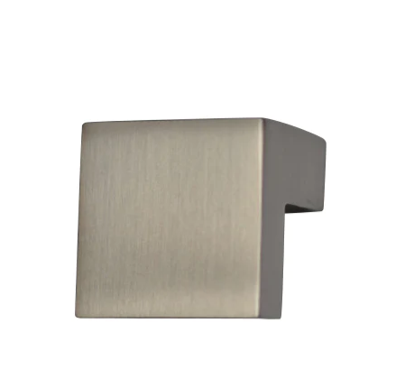 ELITE CARRADO SQUARE KNOB 16MM ( LENGTH: 25mm x HEIGHT : 21mm x WIDTH : 25mm ) BRUSHED NICKEL & MATT CHROME