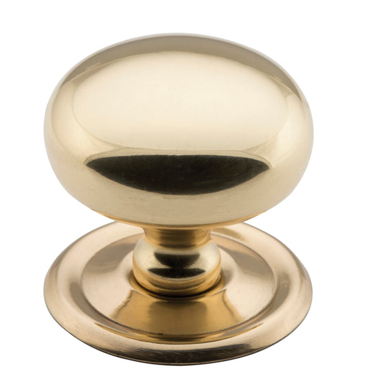 Cupboard Knob Classic Polished Brass D38xP36mm
