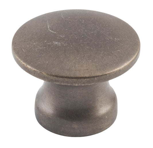 Cupboard Knob Curved Antique Brass D19xP14mm